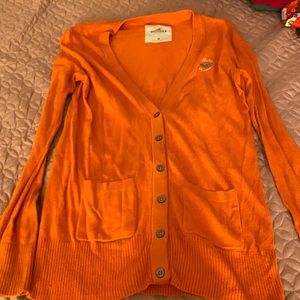 Orange cardigan size medium